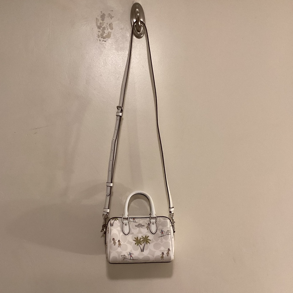 Coach Mini Rowan Crossbody In Signature Canvas With Hula Print - Picture 5 of 16